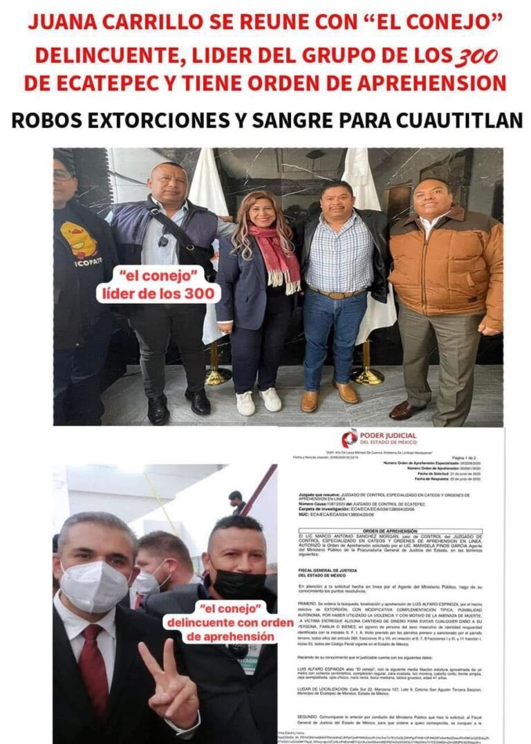 Acusan inacción de la Fiscalía de Edomex ante los delitos de Luis Alfaro Espinoza, líder de la organización Los 300″