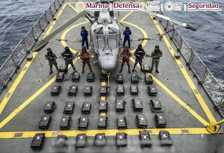 En la mar, Fuerzas Federales incautan cocaína valuada en 263 millones 98 mil 600 pesos