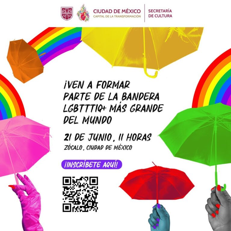 Convocan a comunidad LGBT a pintar bandera monumental, en el Zócalo