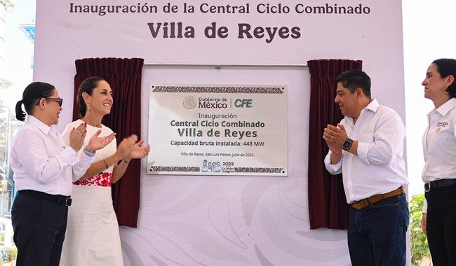 Presidenta Claudia Sheinbaum inaugura Central Ciclo Combinado en San Luis Potosí