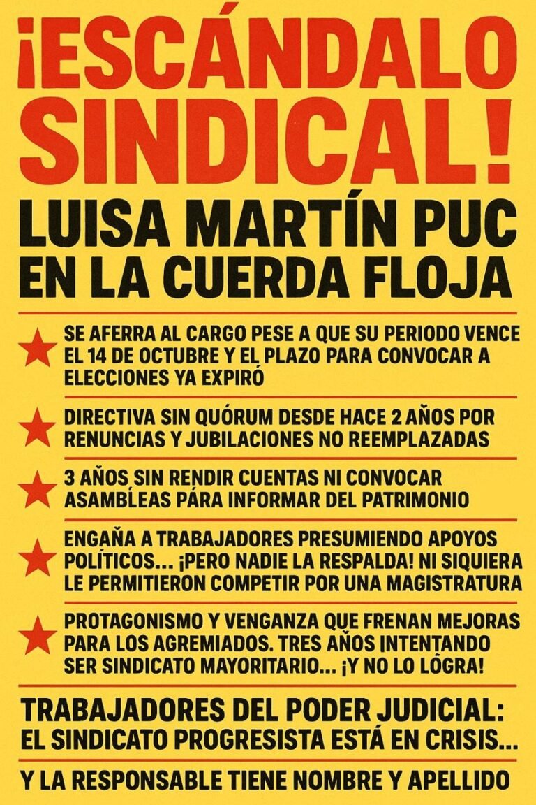 Líder de Sindicato del Poder Judicial de Yucatán se aferra al cargo y no emite convocatoria para elegir a la nueva directiva