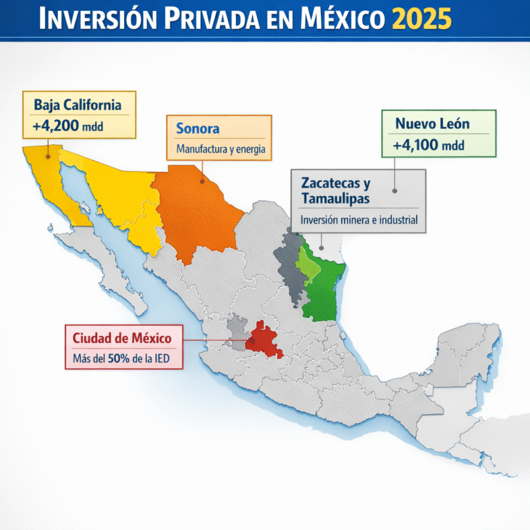 Impulsado por el por el nearshoring México consolidó su atractivo para la inversión privada en 2025