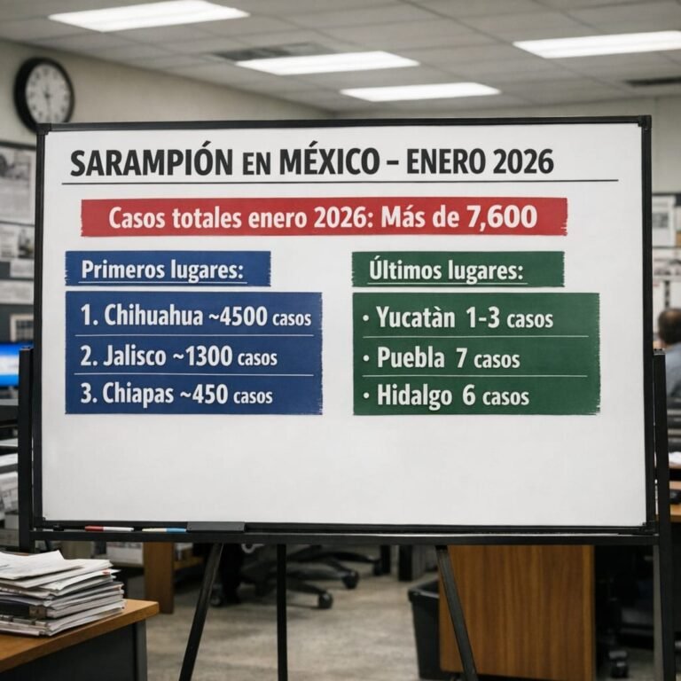 Registra México más de 7 mil 600 casos de sarampión; Chihuahua lidera y Yucatán reporta pocos contagios