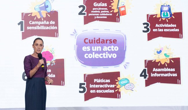 Presidenta presenta los 6 ejes de la Estrategia Nacional de Atención a la Salud Mental para las y los jóvenes: “El ABC de las Emociones”