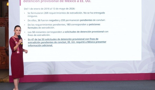 En casos de extradición, México pide reciprocidad: Presidenta Claudia Sheinbaum