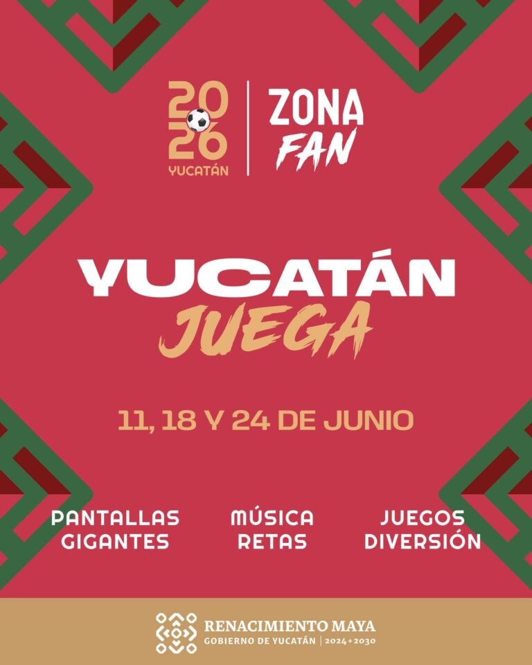 Yucatán se suma a la fiesta mundialista: anuncian sedes de la “Zona Fan 2026” para vibrar con la emoción del fútbol