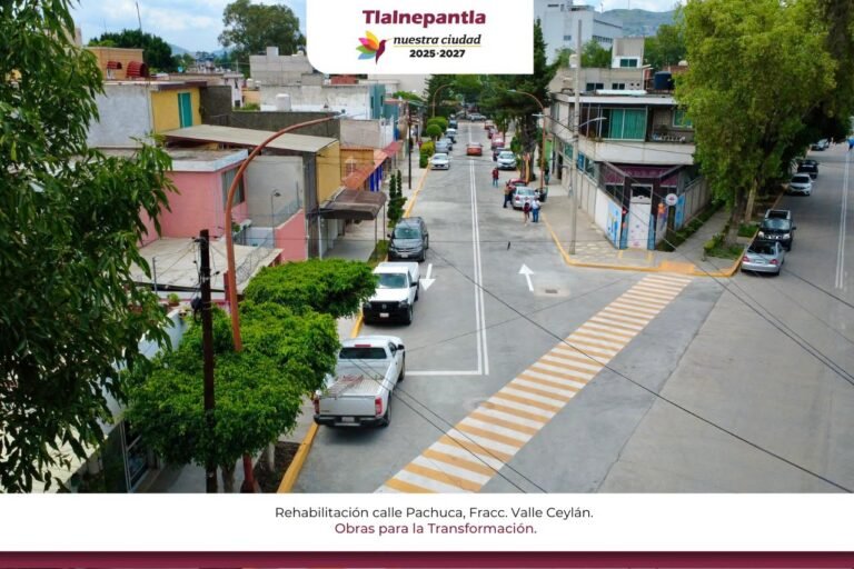 Cuatro vialidades de Valle Ceylán, en Tlalnepantla, son rehabilitadas y reconstruidas
