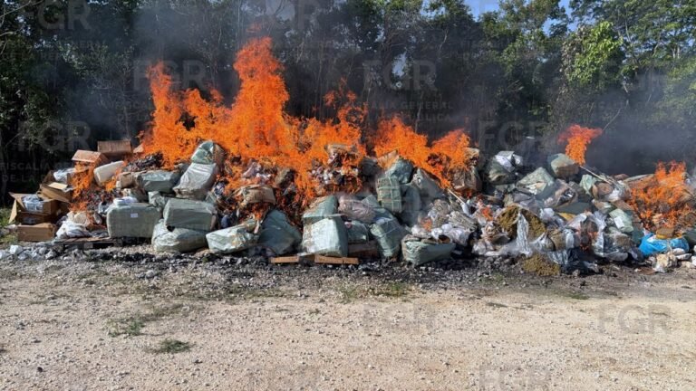 Destruye FGR más de 184 kilos de narcóticos y cientos de objetos del delito en Quintana Roo