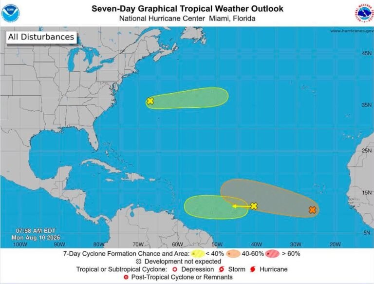 Quintana Roo mantiene vigilancia sobre tres zonas de baja presión en el Atlántico