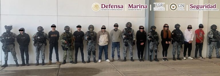 En fuerte operativo federal detienen a 9 integrantes del CJNG en Michoacán