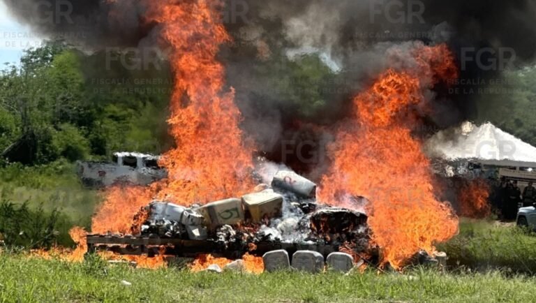 Destruye la FGR más de 900 kilos de droga y objetos del delito en Sinaloa