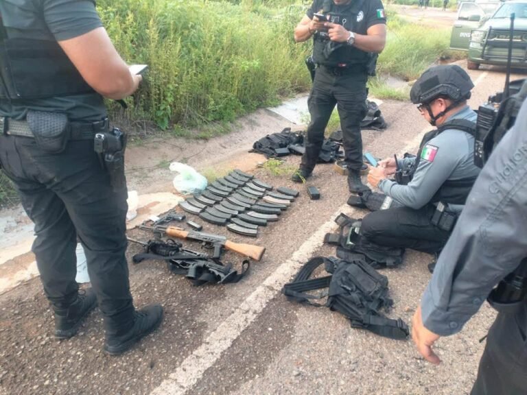 Detienen a cuatro y aseguran armamento en Sinaloa