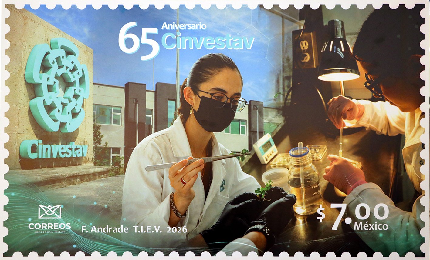Cinvestav celebra 65 años con timbre postal conmemorativo