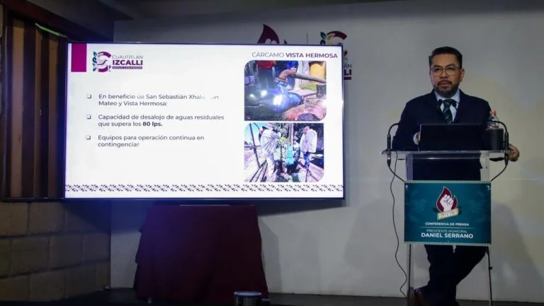 Izcalli refuerza la prevención durante la temporada de lluvias: Concluye equipamiento del cárcamo Vista Hermosa