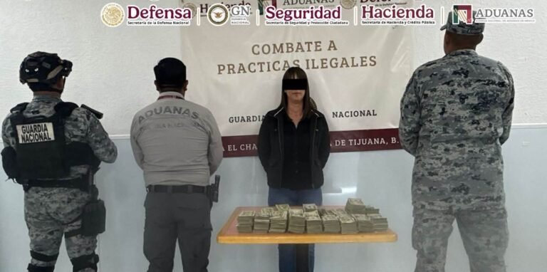 Decomisan más de 176 mil dólares en Aduana de Tijuana