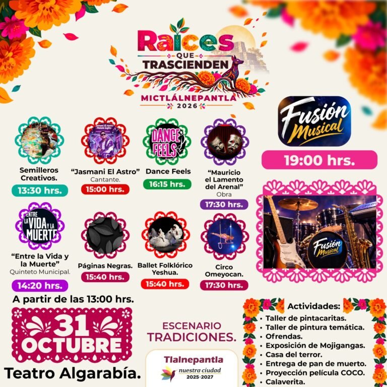 Gobierno de Tlalnepantla anunció el festival para celebrar Día de Muertos con conciertos, teatro, casas del terror y esopactaculos gratuitos