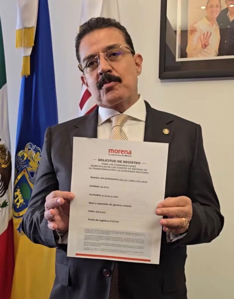 Lomeli se registra para coordinar los comités de la transformación en Guadalajara