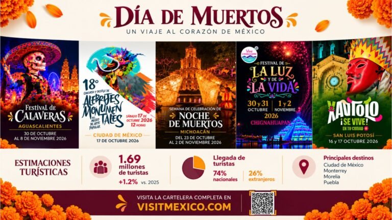Día de Muertos: México espera 1.69 millones de turistas y una ocupación hotelera de 58.9%